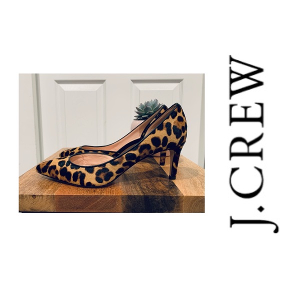 J. Crew Lucie leopard calf hair d’orsay Heels 8.5 - Picture 6 of 11